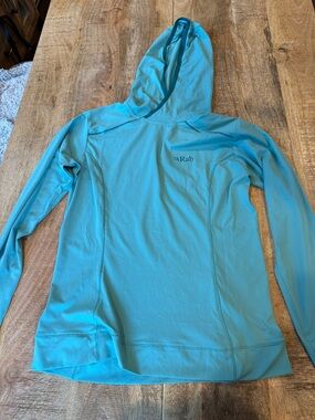 Rab Women's Long Sleeve Hooded Tee - Teal Blue